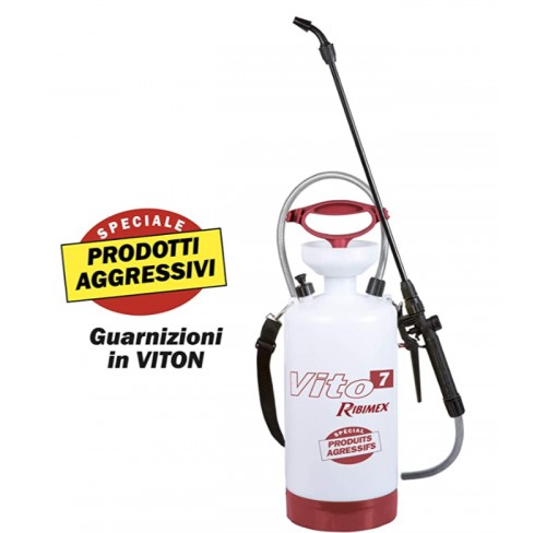 Ribimex PRP070PC Nebulizzatore Aggressivi Vito, 7 l, Bianco/Rosso, 6,85 L