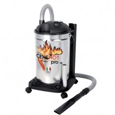 Ribimex PRCEN005 RIBPRCEN005 Cenepro Bidone Aspiracenere, Nero, 1200 W, 23 V, 40x40x40 cm