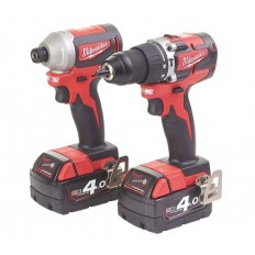 SET M18 CBLPP2A-402C TRAPANO AVVITATORE M18CBLPD + AVVITATORE IMPULSI M18CBLID BRUSHLESS