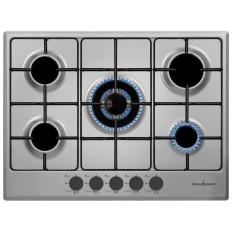 PIANO COTTURA INCASSO SCHAUB LORENZ SSPC705XF  INOX 5 FUOCHI COM. FRONT. 70 CM