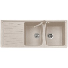SP1162 Lavello 2 vasche + gocciolatoio Plados Serie Spazio 116-20 code 94 ULTRAGRANIT AVENA