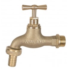 Ribitech PRA/TLB.4400 - Rubinetto da giardino con valvola in ottone 1/2"