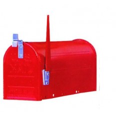 CASSETTE P/LETTERE AMERICA ALLUMINIO S/PALO ROSSA