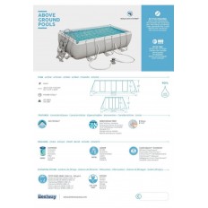 Piscina fuori terra rettangolare con accessori Power Steel 56441