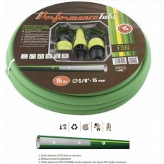 Kit tubo fun gomma antigelo retinato irrigazione d 5/8" mt 15 + kit raccordi