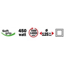 Ribimex PRPO125 Levigatrice rotorbitale 450W