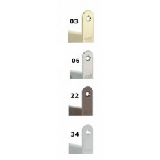 INCONTRO AGB CON ALETTA QUADRATA PER PATENT PICCOLA BORDO TONDO COLORE OTTONATO VERNICIATO, FINITURA 34, 20 X 188 MM