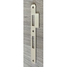 INCONTRO AGB CON ALETTA QUADRATA PER PATENT PICCOLA BORDO TONDO COLORE NICHELATO, FINITURA 06, 20 X 188 MM