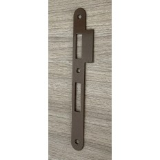 INCONTRO AGB CON ALETTA QUADRATA PER PATENT PICCOLA BORDO TONDO COLORE BRONZO VERNICIATO , FINITURA 22, 20 X 188 MM