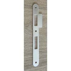 INCONTRO AGB CON ALETTA QUADRATA PER PATENT PICCOLA BORDO TONDO COLORE CROMO SATINATO , FINITURA 34, 20 X 188 MM