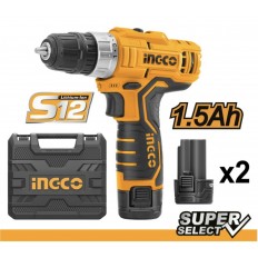 INGCO TRAPANO AVVITATORE A BATTERIA 12V CON 2 BATTERIE ART.CDLI1232