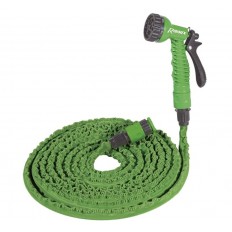 Ribimex Gomma 15m Tubo Estensibile Boomerang Lunghezza 5 m, Verde, 21x8.5x21.5 cm