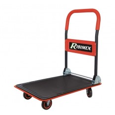 Ribimex PRCDT150 Carrello Pieghevole carico Massimo 200 kg con 4 Ruote, Rosso e Nero