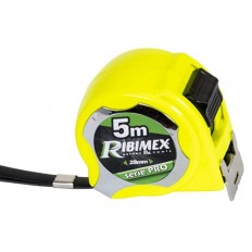 Ribimex PRMES05X28D Flessometro autobloccante Professionale 5 m, Giallo e Nero, 5 metri