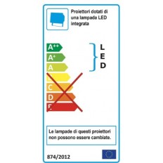 Ribimex PRSPOTSOL9 Proiettore LED 9 W con Pannello Solare, Grigio Chiaro [Classe di efficienza energetica A]