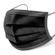 Mascherina chirurgica tre veli nera Pz.10 Cod:MASC3S/N